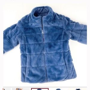 Athleta Girl Reversible Fleece Jacket, sz L